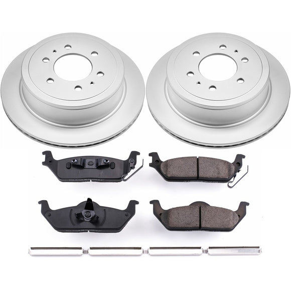 PowerStop Genuine Geomet Coated Rotor and Low-Dust Ceramic Brake Pad Kit