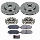 PowerStop OE Stock Replacement Low-Dust Ceramic Brake Pad, Rotor and Caliper Kit