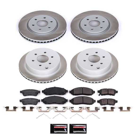 PowerStop Semi-Coated Rotor and Low-Dust Ceramic Brake Pad Kit