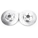 PowerStop Evolution Drilled Slotted Rotors Pair Front For Mercedes-Benz C300