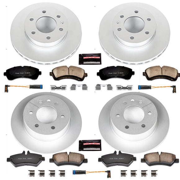 PowerStop Genuine Geomet Coated Rotor and Carbon-Fiber Ceramic Brake Pad Kit