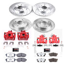 PowerStop Z26 Street Performance Ceramic Brake Pad, Drilled Slotted Rotor, and C