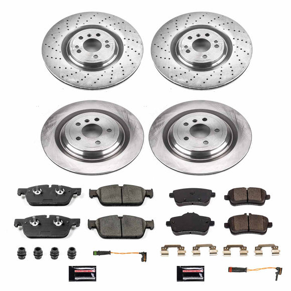 PowerStop OE Stock Replacement Low-Dust Ceramic Brake Pad and Rotor Kit