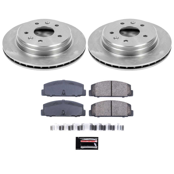 PowerStop OE Stock Replacement Low-Dust Ceramic Brake Pad and Rotor Kit