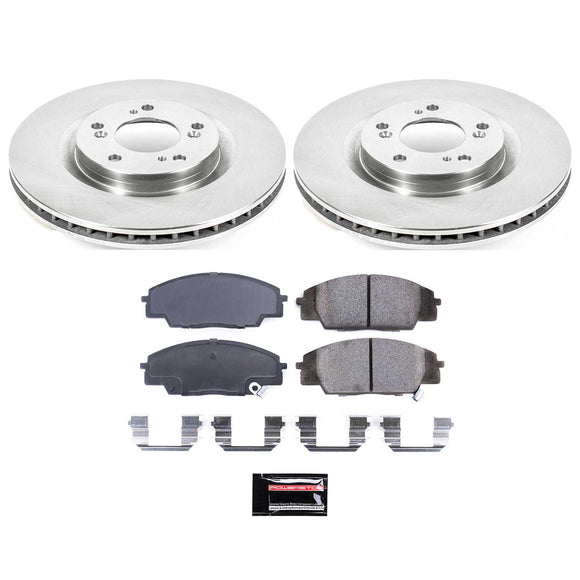 PowerStop OE Stock Replacement Low-Dust Ceramic Brake Pad and Rotor Kit
