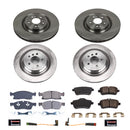 PowerStop OE Stock Replacement Low-Dust Ceramic Brake Pad and Rotor Kit