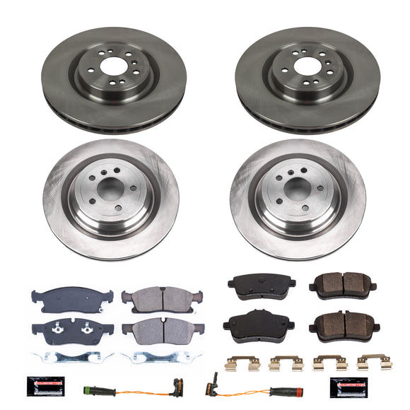 PowerStop OE Stock Replacement Low-Dust Ceramic Brake Pad and Rotor Kit