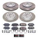 PowerStop Semi-Coated Rotor and Low-Dust Ceramic Brake Pad Kit