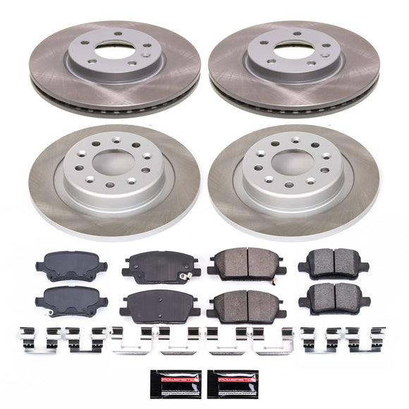 PowerStop Semi-Coated Rotor and Low-Dust Ceramic Brake Pad Kit