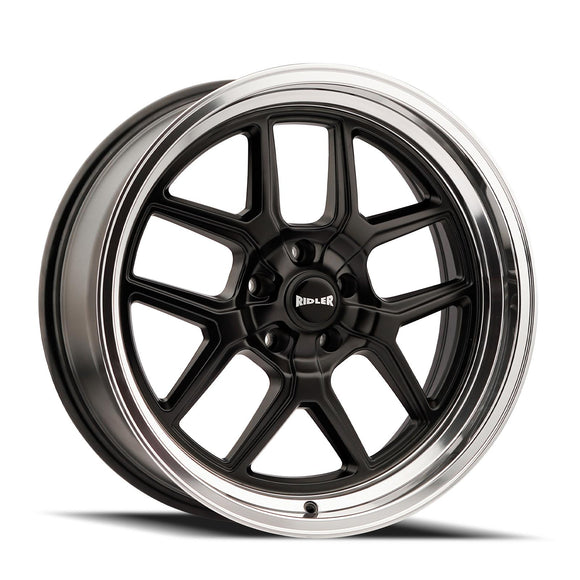 17x8 Ridler 610 Matte Black Polished 5x127 ET0 CB83.82 Wheel Rim