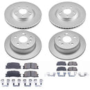 PowerStop Genuine Geomet Coated Rotor and Low-Dust Ceramic Brake Pad Kit