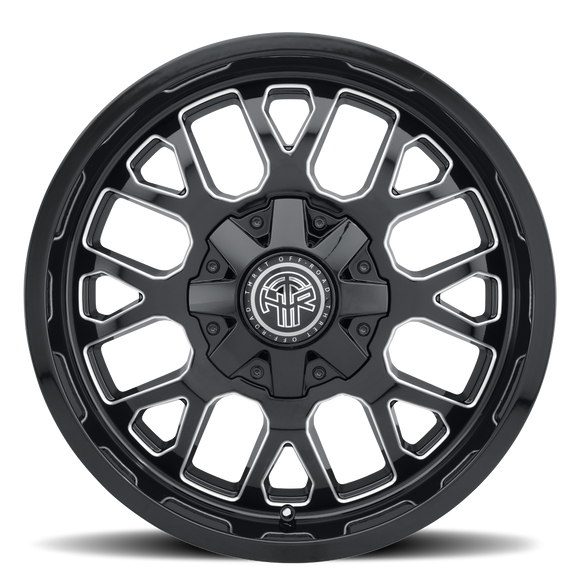 17x9 Thret Offroad Attitude-802 Gloss Black/Milled Wheel 5x114.3 ET18 CB87.1