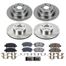 PowerStop OE Stock Replacement Low-Dust Ceramic Brake Pad and Rotor Kit