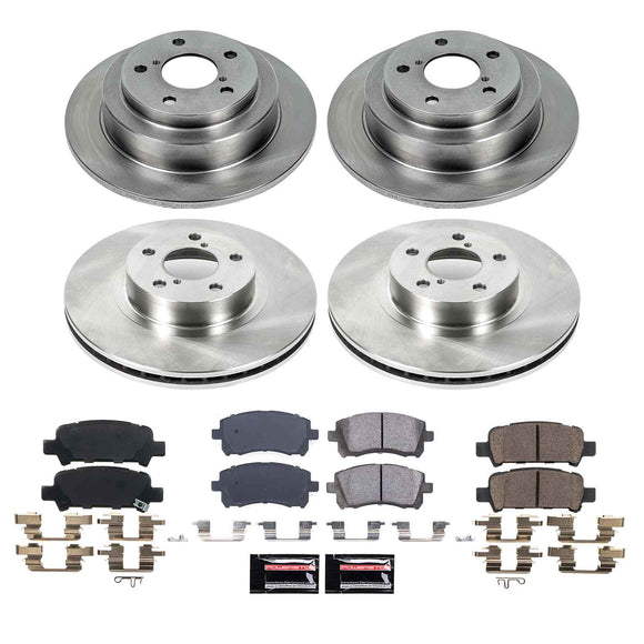 PowerStop OE Stock Replacement Low-Dust Ceramic Brake Pad and Rotor Kit