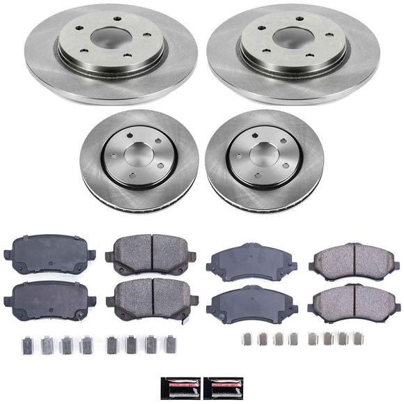 PowerStop OE Stock Replacement Low-Dust Ceramic Brake Pad and Rotor Kit