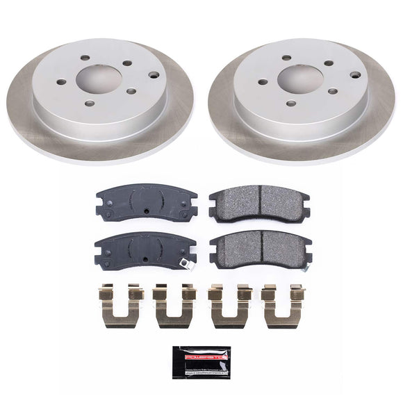 PowerStop Semi-Coated Rotor and Low-Dust Ceramic Brake Pad Kit