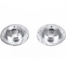 PowerStop Evolution Drilled Slotted Rotors Pair Rear For Audi A6 Quattro