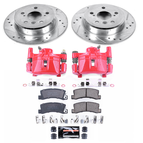 PowerStop Z23 Daily Driver Carbon-Fiber Ceramic Pads Drilled & Slotted Rotor & C