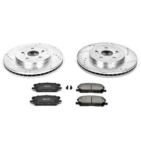 PowerStop Z23 Daily Driver Carbon-Fiber Ceramic Brake Pad and Drilled & Slotted