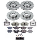 PowerStop OE Stock Replacement Low-Dust Ceramic Brake Pad, Rotor and Caliper Kit