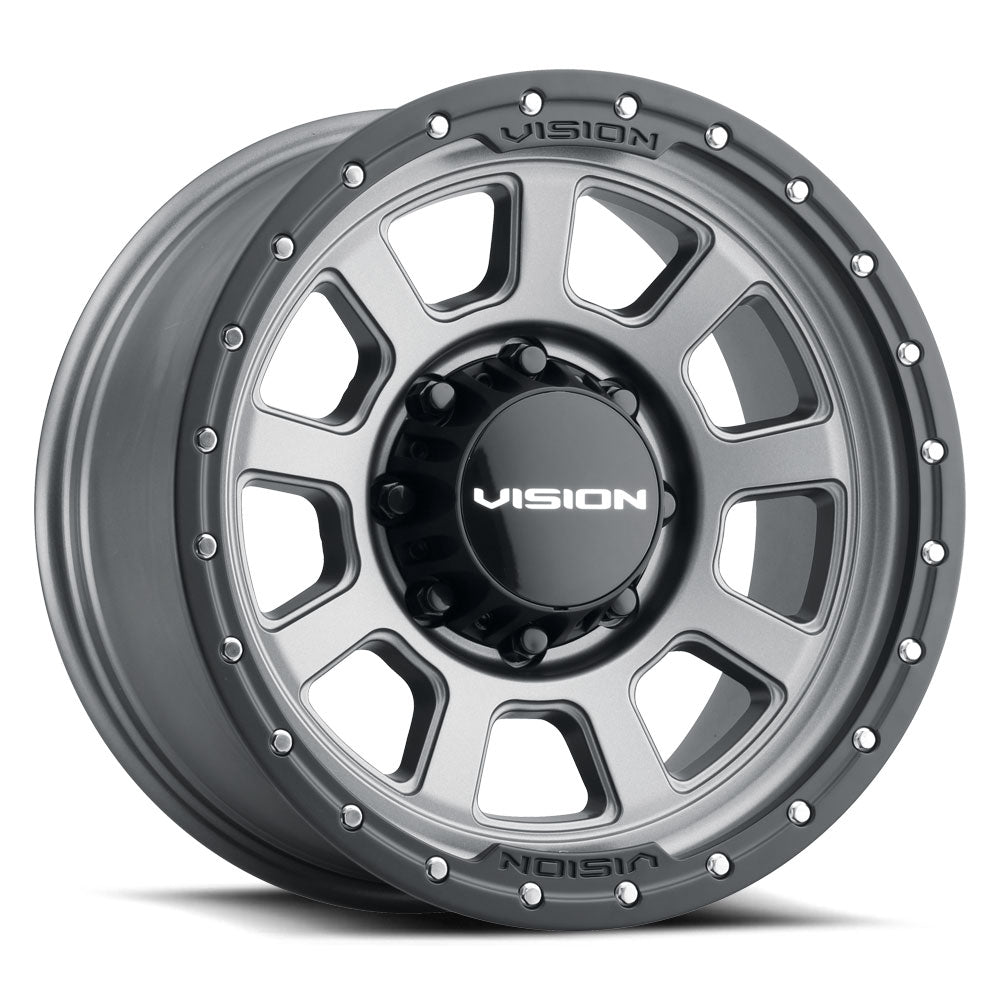 17x9 Vision 350 Ojos Satin Grey 8x170 ET-12 Wheel Rim - 0