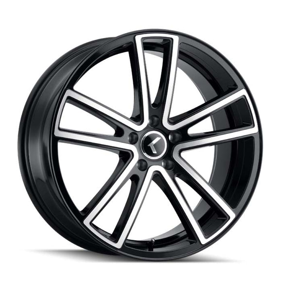 17x8 Kraze KR190 Lusso Gloss Black Machined 5x108 5x4.25 ET38 Wheel Rim