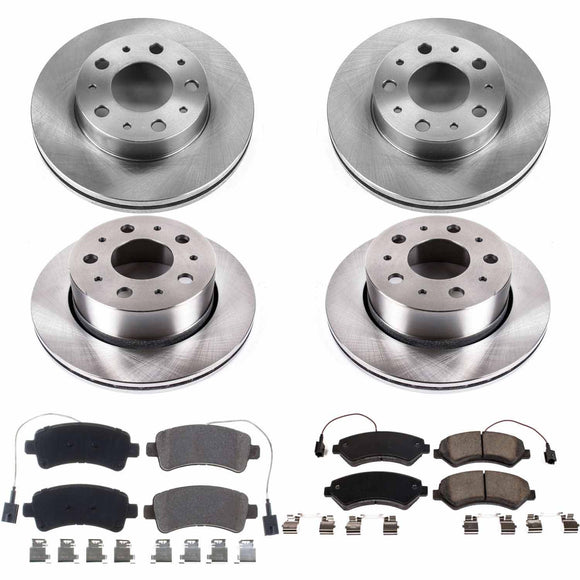 PowerStop OE Stock Replacement Low-Dust Ceramic Brake Pad and Rotor Kit