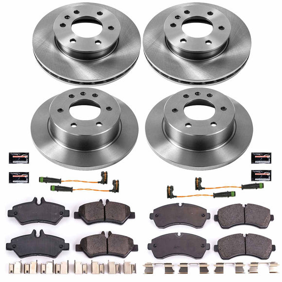 PowerStop OE Stock Replacement Low-Dust Ceramic Brake Pad and Rotor Kit