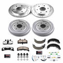 PowerStop Z36 Ceramic Brake Pads with Drilled Slotted Rotors and Drum Shoe Kit
