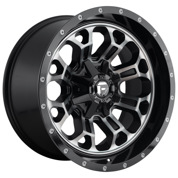 17x9 Fuel Off-Road D561 Crush Gloss Machined Dark Tint 5x114.3 ET-12 Wheel