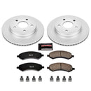 PowerStop Genuine Geomet Coated Rotor and Low-Dust Ceramic Brake Pad Kit