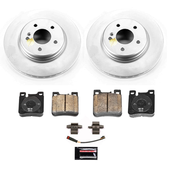 PowerStop Genuine Geomet Coated Rotor and Carbon-Fiber Ceramic Brake Pad Kit