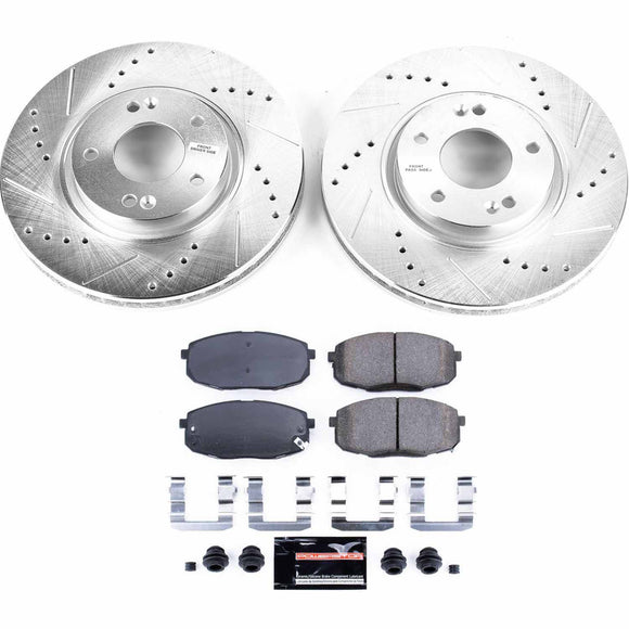 PowerStop Z23 Daily Driver Carbon-Fiber Ceramic Brake Pad and Drilled & Slotted