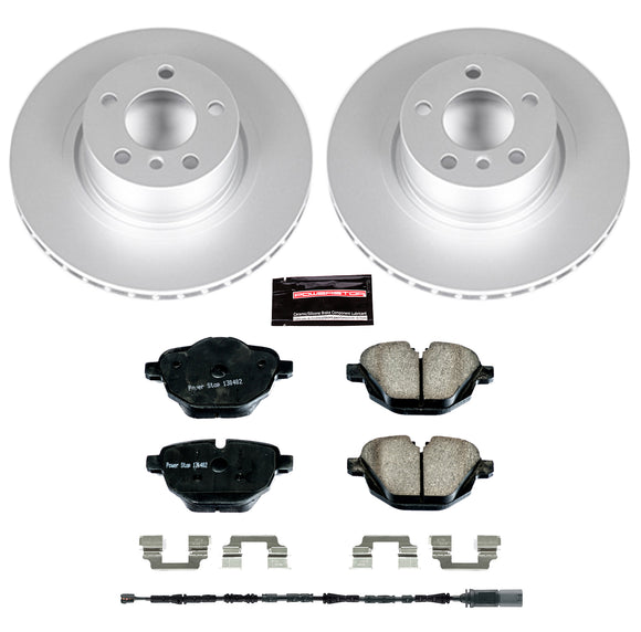 PowerStop Genuine Geomet Coated Rotor and Carbon-Fiber Ceramic Brake Pad Kit