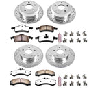 PowerStop Z36 Carbon-Fiber Ceramic Brake Pad with Drilled and Slotted Rotor Kit