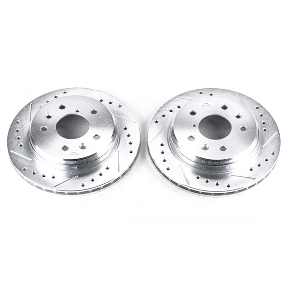 PowerStop Evolution Drilled Slotted Rotors Pair Rear For Mazda RX-7