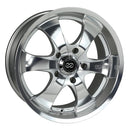 17X8 Enkei M6 Silver Machined Wheel/Rim 6x139.7 6-139.7 482-780-8335MF