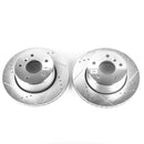 PowerStop Evolution Drilled Slotted Rotors Pair Front For LRover Discovery