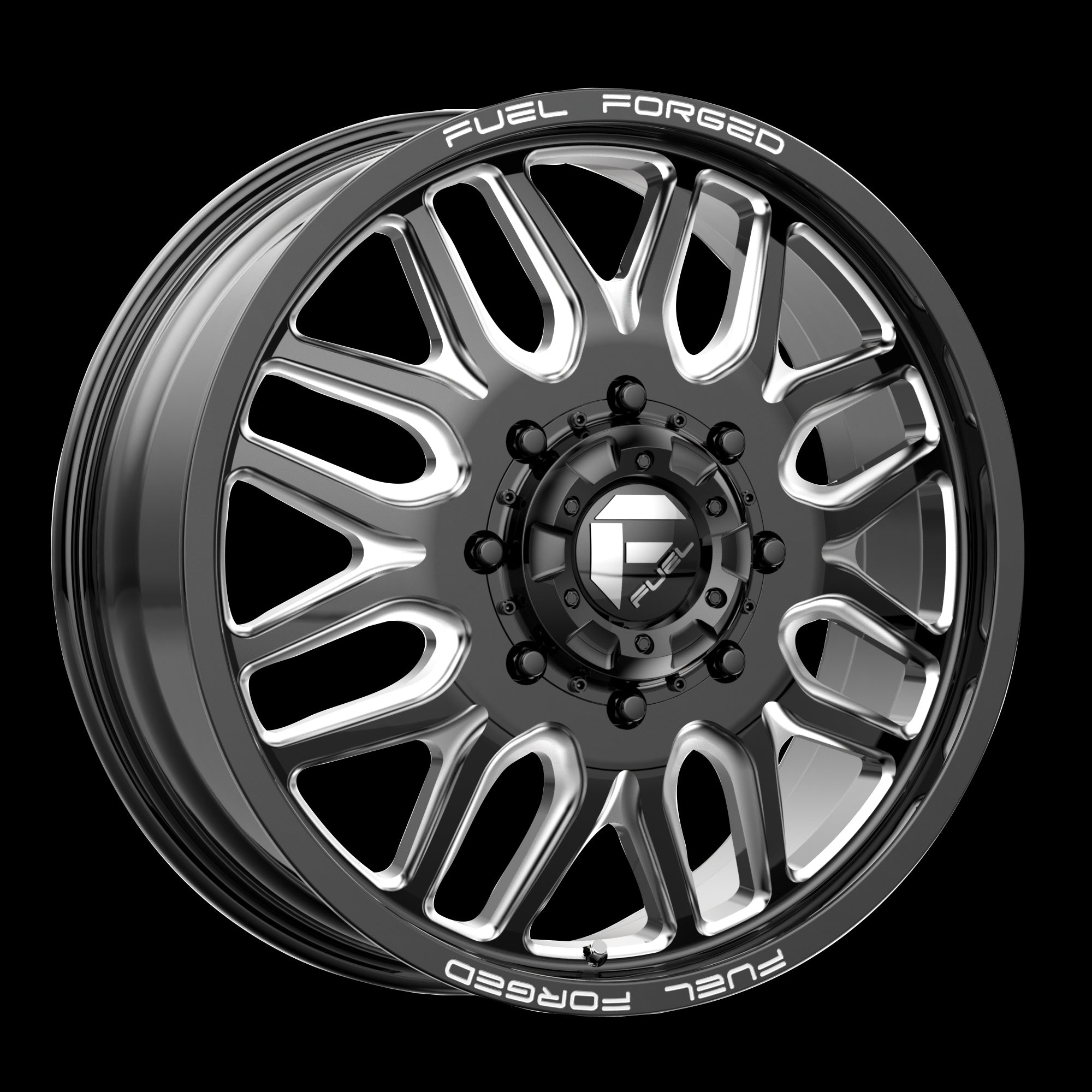 22X8.25 Fuel MONO DB66 FFC66 Matte Black Milled 8X200 ET105 wheel/rim