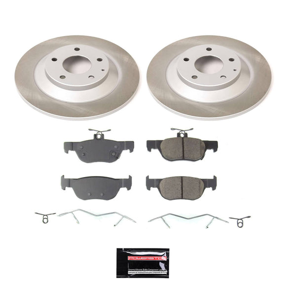 PowerStop Semi-Coated Rotor and Low-Dust Ceramic Brake Pad Kit