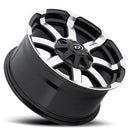 16x8 Vision 413 Valor Black Machined Face 6x139.7 6x5.5 ET0 Wheel Rim