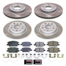 PowerStop Semi-Coated Rotor and Low-Dust Ceramic Brake Pad Kit