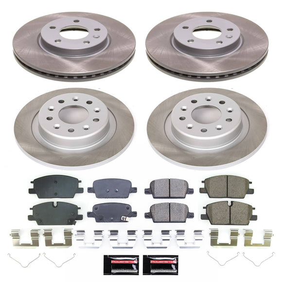 PowerStop Semi-Coated Rotor and Low-Dust Ceramic Brake Pad Kit