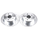 PowerStop Evolution Drilled Slotted Rotors Pair Rear For Lexus ES300