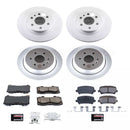 PowerStop Genuine Geomet Coated Rotor and Low-Dust Ceramic Brake Pad Kit
