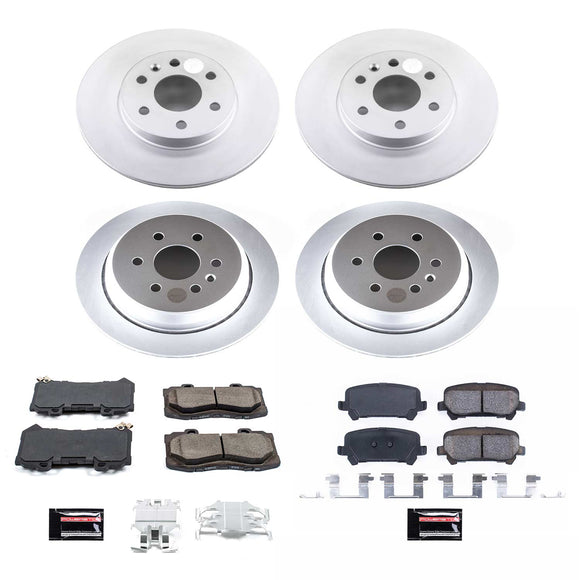 PowerStop Genuine Geomet Coated Rotor and Low-Dust Ceramic Brake Pad Kit
