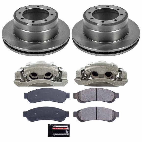 PowerStop OE Stock Replacement Low-Dust Ceramic Brake Pad, Rotor and Caliper Kit