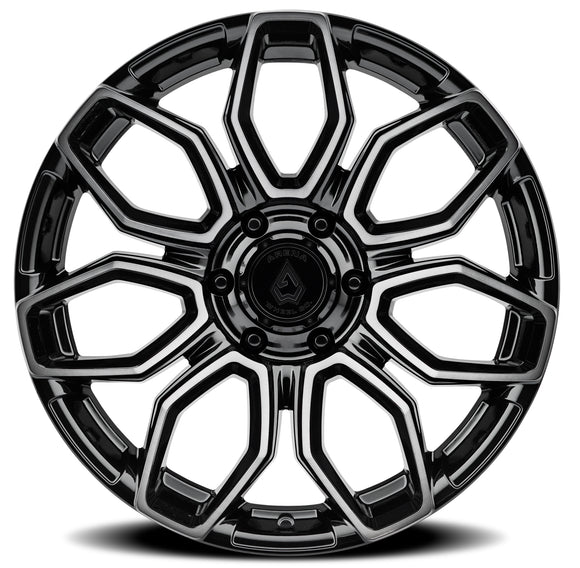 22x10 Arena Cobra Gloss Black 6x135 ET-18 CB87.12 Wheel Rim