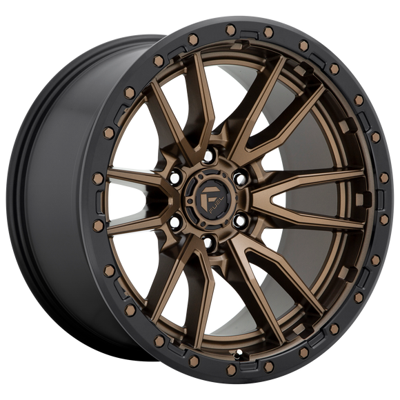 17x9 Fuel Off-Road D681 Rebel Matte Bronze Black Bead Ring 6x135 ET1 Wheel