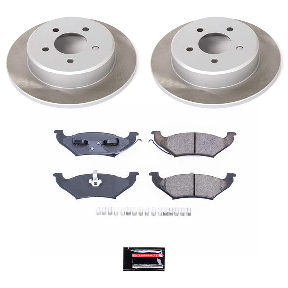 PowerStop Semi-Coated Rotor and Low-Dust Ceramic Brake Pad Kit